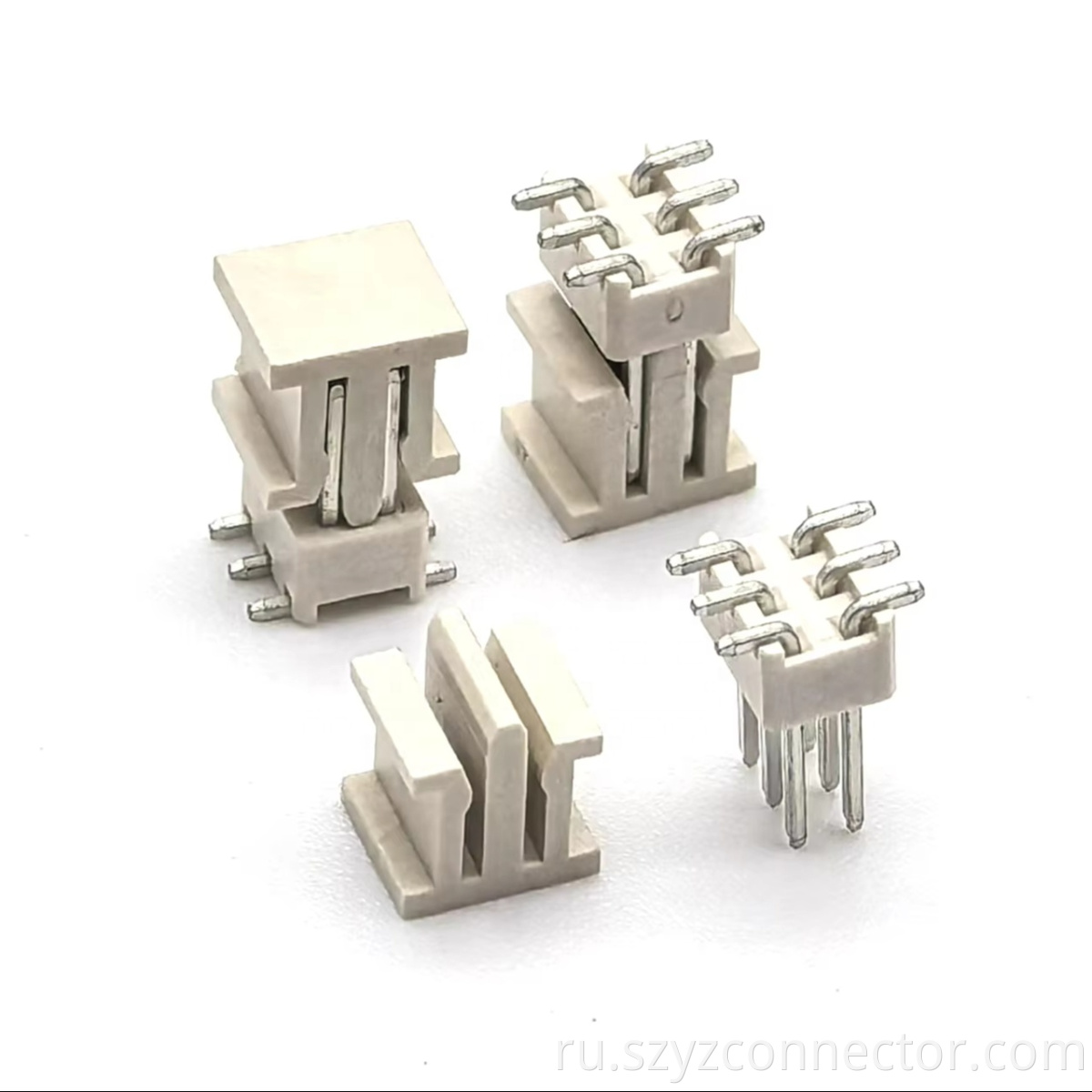 Dual Row SMT H2.5mm 2*3P LCP Lighting LED Strip Connector 1.5mm Pitch Pin Header Brass Contact Material for PCB Applications